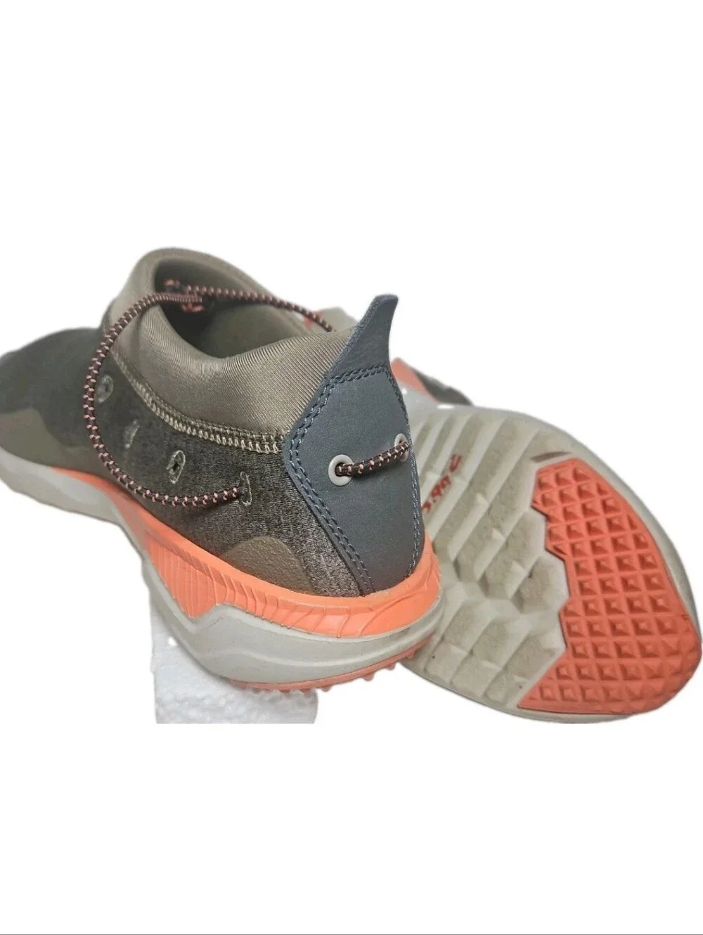 Merrell Cloud Moc Knit Slip-On Sneaker   Women 8.5 Gray/Orange Walk 515738[8A